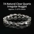 Barile Irregolare (5-10x6-14mm) / Bracciale Caramella Cristallo Bianco Naturale 7A