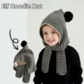 Striped Elf Hat / Black
