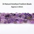 3A Amatista Natural Irregular / 6-8mm (Aprox 45-65 Piezas/Hilo)