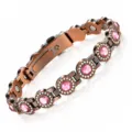 YXMZ Ancient Copper Pink Rhinestone