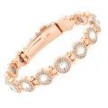YXMZ Rose Gold with White Rhinestones
