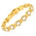 YXMZ Gold with White Rhinestones