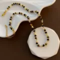 Tigerauge Perlenkette (02-K2)