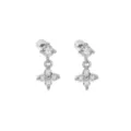925 Silver / Platinum (White Stone)