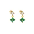 925 Silver / Gold (Green Stone)