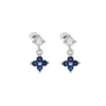 925 Silver / Platinum Color (Blue Stone)