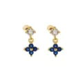 925 Silver / Gold Color (Blue Stone)