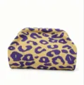 Clutch stijl (beugeltas met luipaardprint) / Paars-Geel