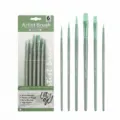6 Pièces Vert Menthe Manche Pinceau (HB518E)