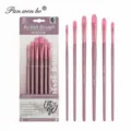 6 Pièces Filbert Manche Rose Pinceau (HB519C)