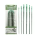 6 Pièces Plat Manche Vert Pinceau (HB518A)