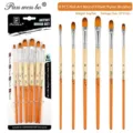 6 Pièces Filbert Manche Orange Pinceau en Nylon (HB189C)