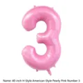 Number 3 / 40 Inch (With Individual Packaging) / Pink