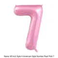 Number 7 / 40 Inch (With Individual Packaging) / Pink