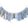 DFU78-2 Blue 1-Year-Old Blue White Gold High Chair Flag