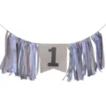 DFU78-3 Dark 1-Year-Old Blue Gray High Chair Flag