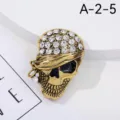 9# Vintage Gold Pirate Skull