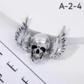 2# Antique Silver Winged Skull