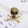 5# Vintage Gold Pirate Crossbones