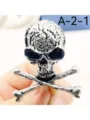14# Silver Gothic Crossbones Badge
