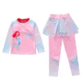 3XL (120-130cm) / Top And Bottom / Pink Polka Dot