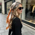Leopard Chain Orange Border Style (MS82) / 90x90cm / Orange