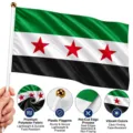 Syrische Unabhängigkeit Handflagge / 20x28cm