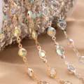 Catena di Strass Sfumata / 7x13mm / Oro KC