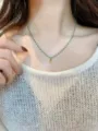 Rice Bead Waterdrop Pendant Necklace