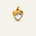 Kristallen Hart Hanger / Goud