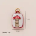 No.17 Square Mushroom Single Sided Print / Brown Green Kiwi