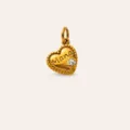 Hart Gegraveerd Hanger / Goud