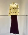 XS / Top And Bottom / Yellow Long Sleeve Cardigan