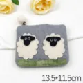 Two Sheep Gray Blue