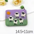 Five Sheep Purple Green