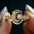 Size 7 / Sun Moon Face / Gold
