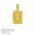 Rechteckiger Kreuz Stil / Gold