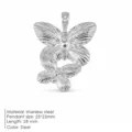 Großer Schmetterling Stil / Silber