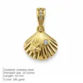 Großer Muschel Stil / Gold