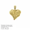Herz Gerippter Stil / Gold