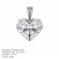Geometrischer Herzstil / Silber