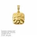 Quadratischer Plissierter Stil / Gold