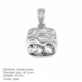 Quadratischer Plissierter Stil / Silber
