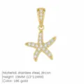 Zeestern Stil mit Steinen / Gold