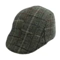 One Size / New Double-Spliced Line Plaid Deep Beige