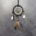 Black Ring Polka Dot Feather(9127Q) / Black