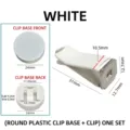 Square Head Clip + Round Card Slot / White