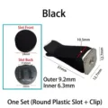 Square Head Clip + Round Card Slot / Black