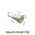 Square Head Clip Without Card Slot / White