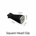 Square Head Clip Without Card Slot / Black